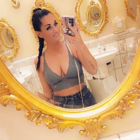 Aerie American Eagle Candy Padded Lace Bralette Large Royal Palm Strappy - Picture 13 of 13